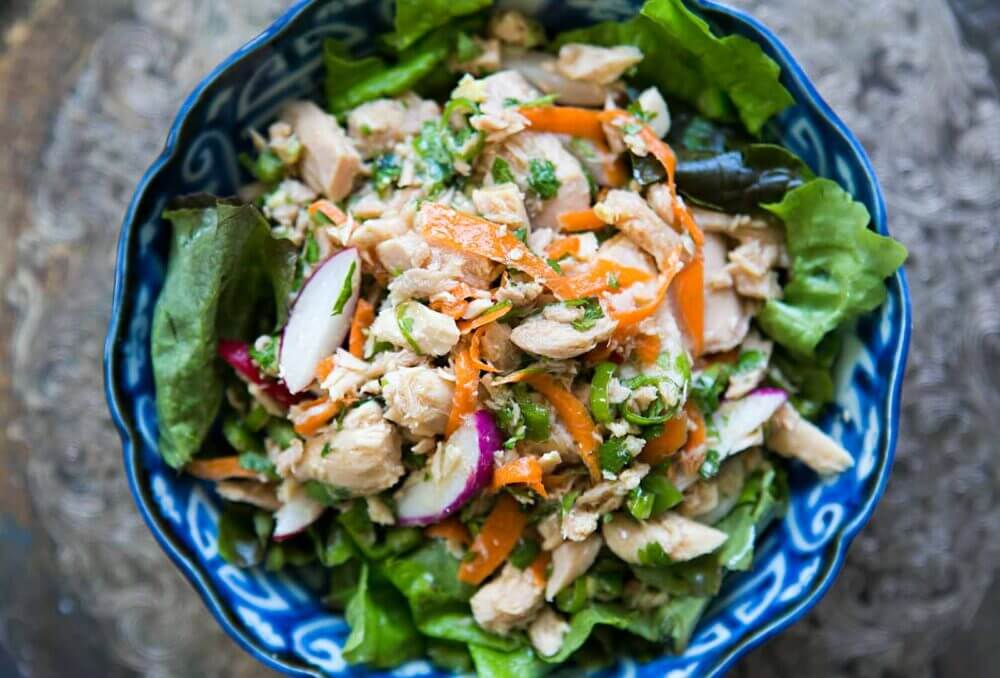 Receta de ensalada de atún asiática