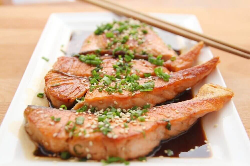 Plato de salmón