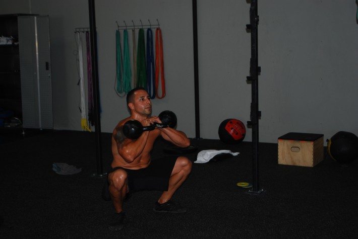 sentadilla kettlebell