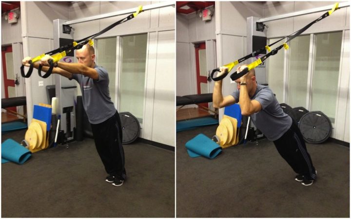 Uitbreiding van de triceps met TRX