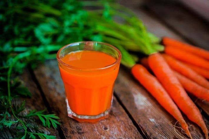 refresco de zanahoria para aliviar las altas temperaturas
