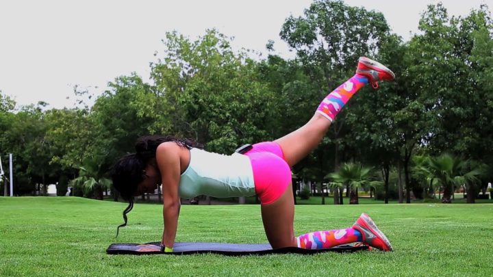 extension d gluteos a cuatro patas