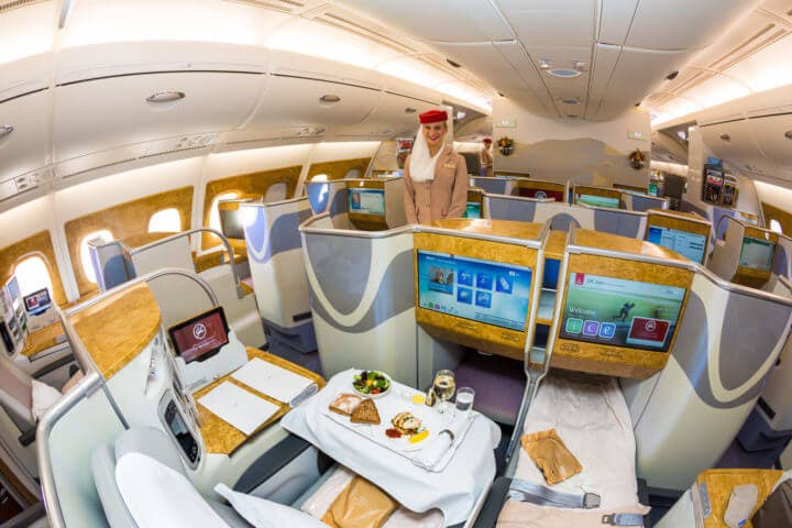 Beneficios de viajar en clase business con Emirates