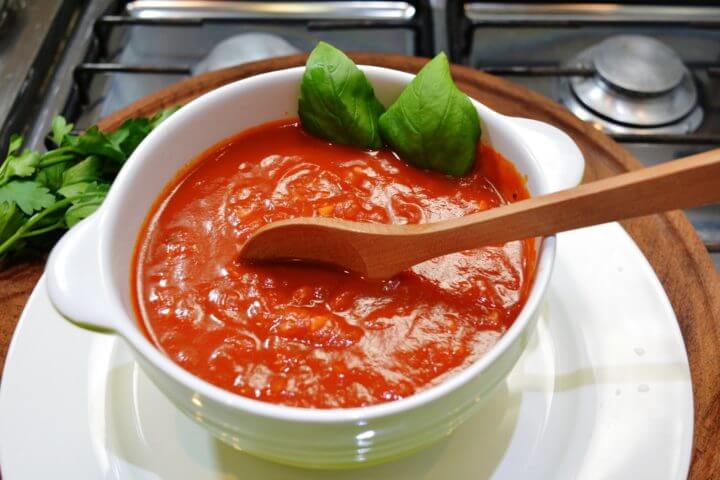 Cantidad de potasio de la pasta de tomate