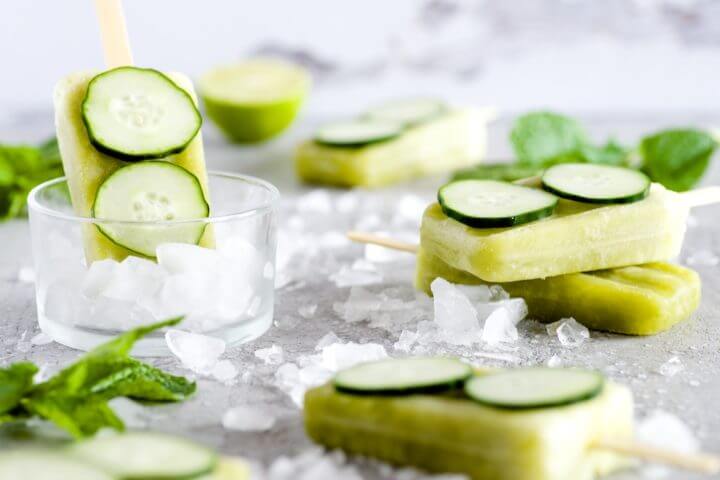 Receta de polo de pepino y limón