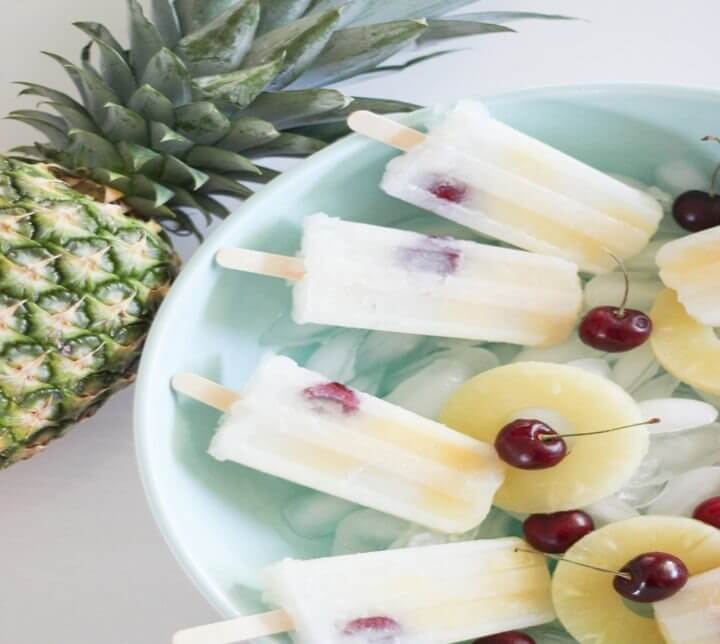 Receta de polo de piña colada