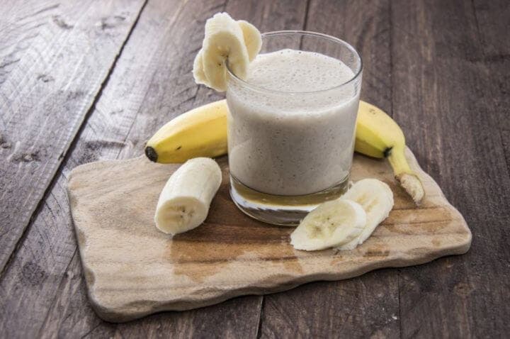 Preparación del batido de plátano