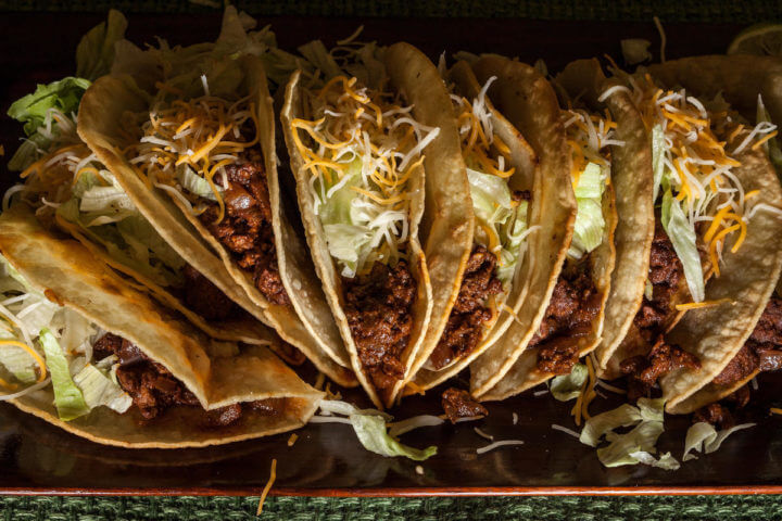 Receta saludable de tacos de carne picada