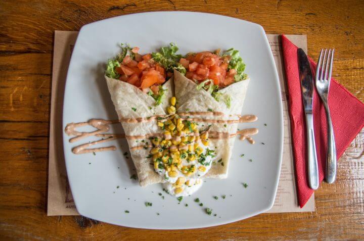 El burrito vegano es una receta saludable para el desayuno