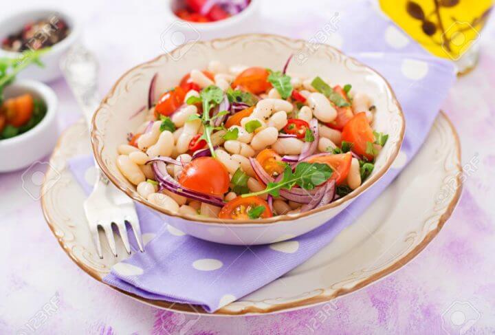 Receta de ensalada de rúcula y frijoles blancos