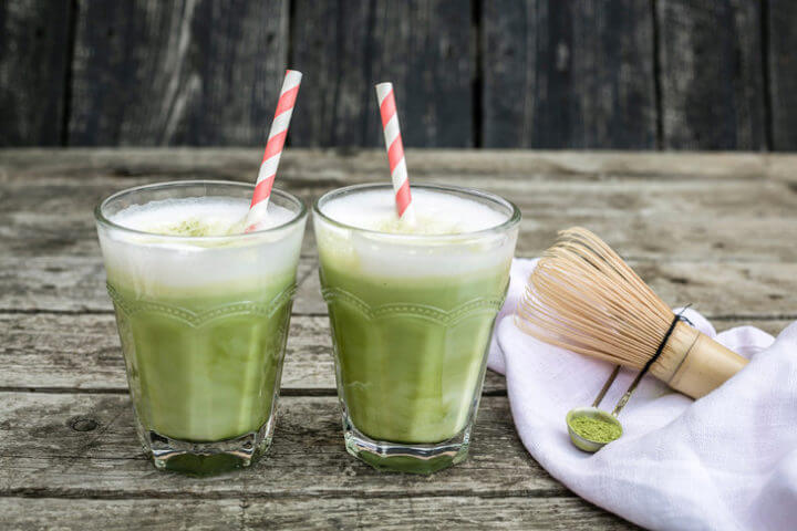 La mejor receta de un latte de té de matcha