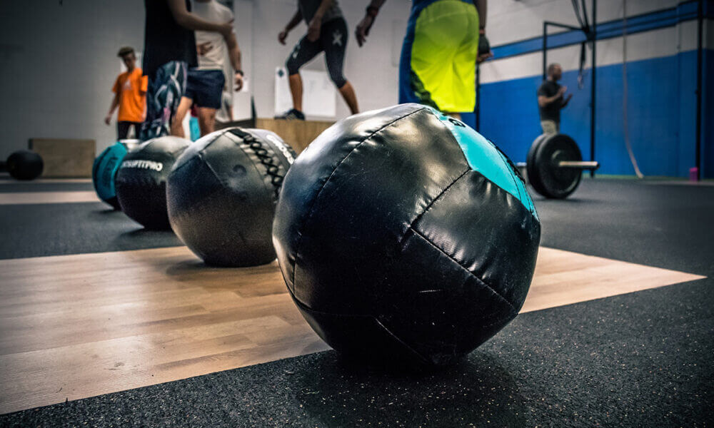 Balones medicinales de cuero para entrenamiento de crossfit