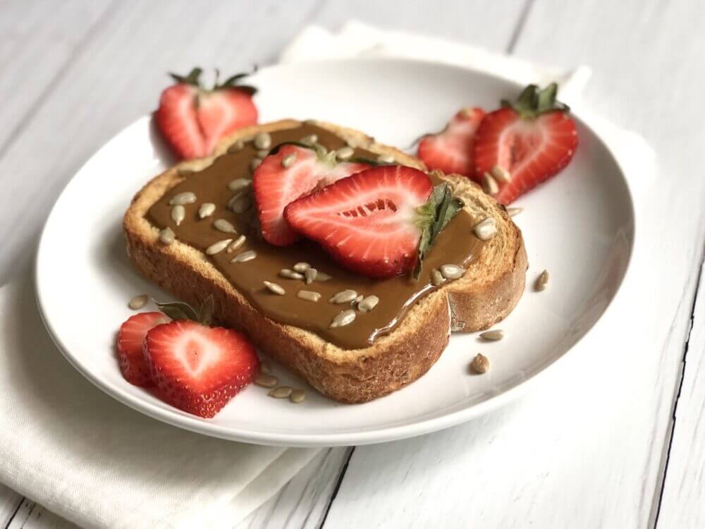 Receta de tostada de fresas saludable