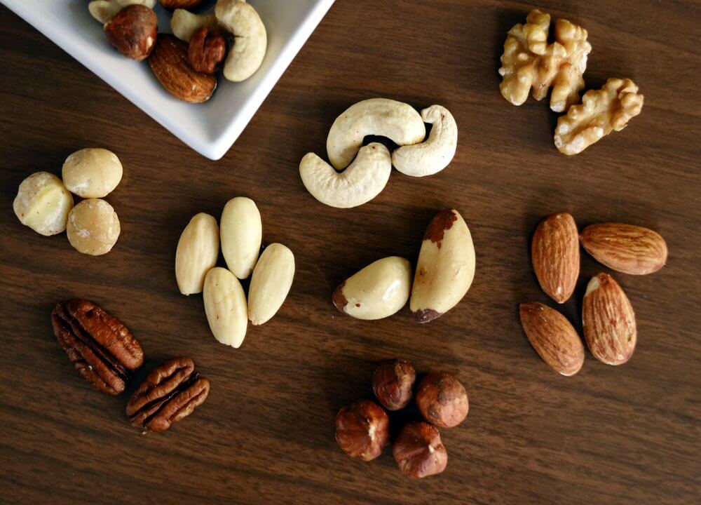 frutos secos para la alimentación de un diabético antes y después de hacer ejercicio