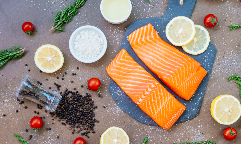 Salmón fresco, receta baja en carbohidratos